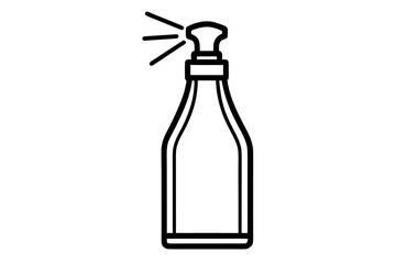 line art Disinfectant Spray silhouette vector illustration