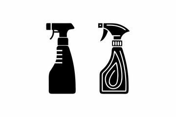 Disinfectant Spray silhouette vector illustration