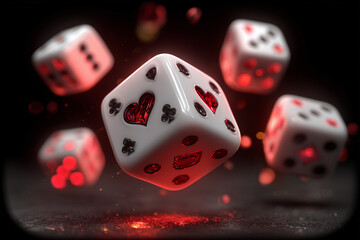 Red Hearts and Clovers Dice Game