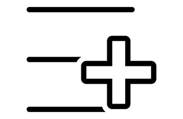 Obraz premium キューに追加のシンプルなベクターアイコン