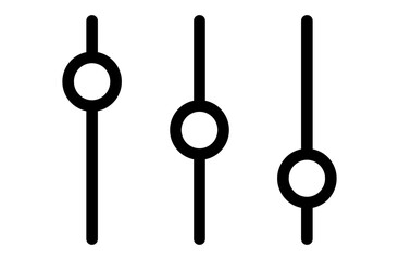 スライダー調整のシンプルなベクターアイコン