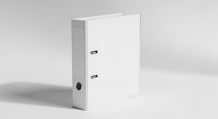 Naklejka premium White ring binder isolated on white background