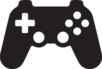 Silhouette of a game controller, perfect for gaming, entertainment, technology, and digital interactive designs.