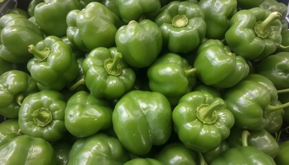 Green Bell Peppers: Crisp, slightly bitter yet refreshing, these green bell peppers are ideal for stir-fries, salads, or as a colorful addition to any dish