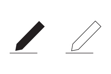 Edit icon set. Black edit document icon. Edit text icon. Two and Four pencil. Eps 10