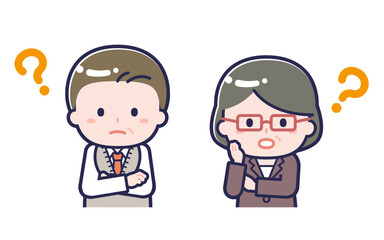 中年の会社員／2人組／男女 04