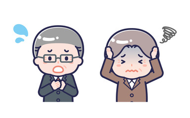 シニアの会社員／2人組／男女 06