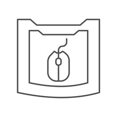 Gaming Mousepad thinline icon , vector, pixel perfect, illustrator file
