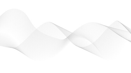 Abstract vector background with black wavy lines. Wave with lines created using blend tool. Curved wavy line, smooth stripe.
