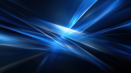 Obraz premium Abstract Blue Light Rays with Dynamic Motion Background