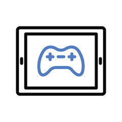 Gaming Tablet  Outline bold Vector Icon which can be easily modified or Edited 
