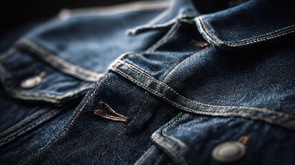 Naklejka premium Close-up denim jacket