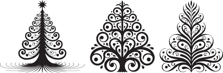 Pri Christmas Decorative Tree Vector Design
