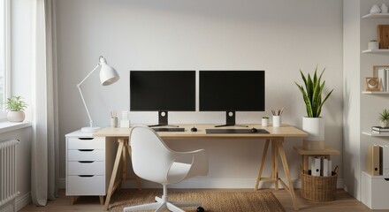 Minimalist home office workspace design