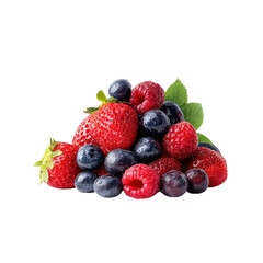 Obraz premium Fresh and Juicy Assortment of Strawberries, Blueberries, Raspberries, and Blackberries for Healthy Eating and Nutrition