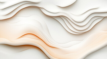 Obraz premium Abstract layered curves in cream and peach tones