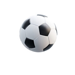 Fototapeta premium Classic Black and White Soccer Ball on Transparent Background for Sports and Recreation Themes