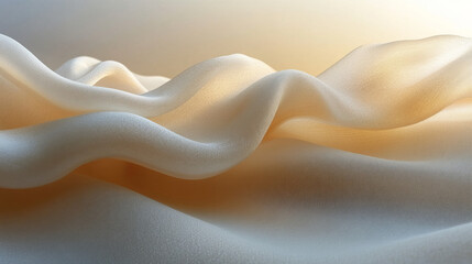 Obraz premium Abstract, flowing fabric, soft, light beige waves