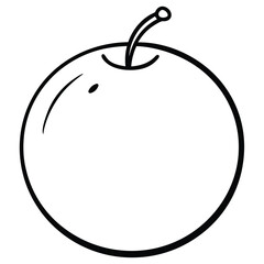 apple on a black background