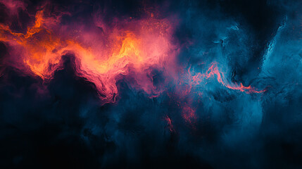 Fototapeta premium Abstract fiery and smoky cloud formations