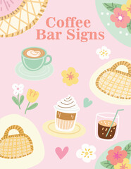 Café Menu Printable – Flat Icon Style