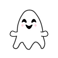 Fototapeta premium Cute Halloween Ghost