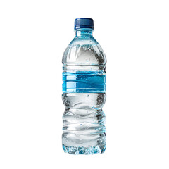 Fototapeta premium Clear Plastic Water Bottle Filled with Fresh Cool Water and Drops of Condensation