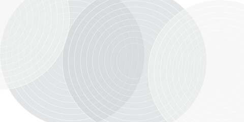 White geometric abstract background overlap layer on bright space with lines effect decoration. Modern graphic design element circles style concept for banner.