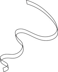 Ribbon line. Decoration for holiday party