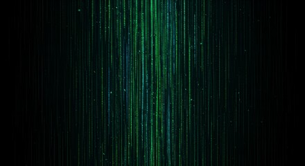Digital Matrix Futuristic Dark Green Coding Data Stream Background