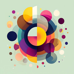 Fototapeta premium Vibrant abstract circles design with dynamic colors for modern branding and creative projects