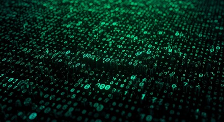 Digital Futuristic Data Stream Number System Background Concept Art