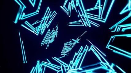 Cyan laser filaments climb slowly against midnight field their neon glow tracing vertical bars minimal futuristic K loop perfect cyberspace interfaces corporate event - Powered by Adobe