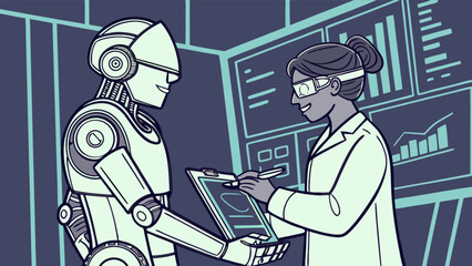 Robot and scientist collaboration in research and development of artificial intelligence and technology