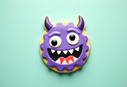 Creative monster cookie design for festive halloween celebrations