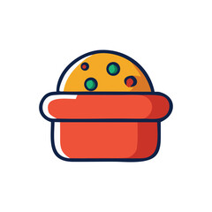 burger bun vector icon