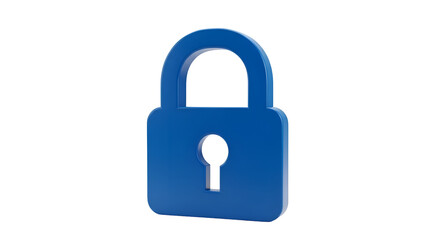 Create a Blue Padlock 3D Model with Transparent Background using Blender