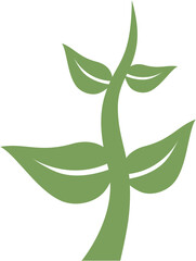 vector illustration of a tree with green life