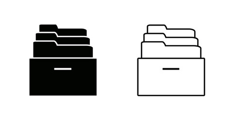 File folder archive icon isolated on white background.