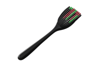 Colorful fork with creative tines for casual dining