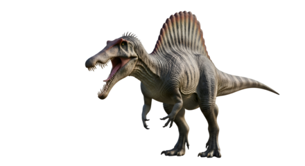 Spinosaurus:  A Prehistoric Giant Roars with Transparent Background