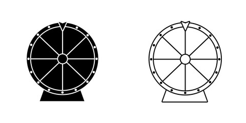 Fortune wheel set icon isolated on white background. Vector Illustration. 
