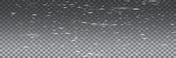 Abstract creative falling snow isolated on background. Vector illustration clipart art for Xmas holiday decoration. Concept idea design element. Realistic snowflake. Winter frost effect