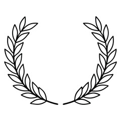 laurel, wreath, wreaths, laurel wreath, leaf, leaves, circle, circular, frame, border, award, achievement, honor, victory, winner, success, emblem, badge, icon, element, design element, silhouette, bl