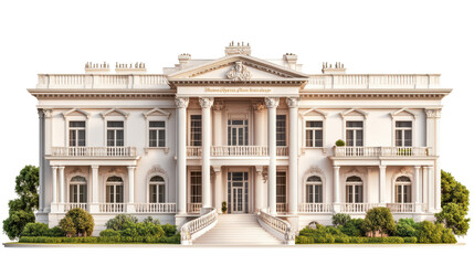 Obraz premium Luxury mansion with ornate facade and columns 