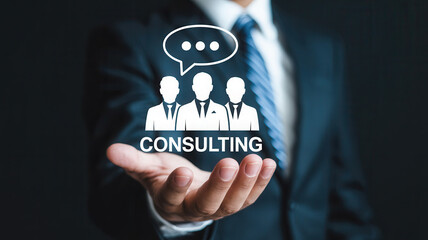 Expert business consulting team offering strategic advice and solutions for corporate growth and success with clear communication.