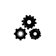 Obraz premium Three interlocking gears