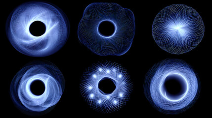 Radial waveforms forming soft pulsation rings in coordinated sequences