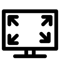 Full Screen Display Icon Vector