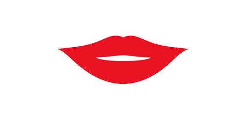 Lips icon isolated on white background.